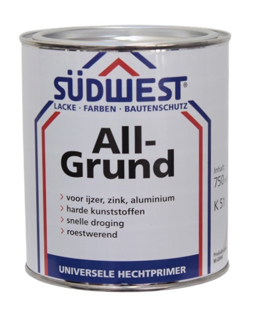 Sudwest Allgrund grondverf voor hout en hechtlaag voor ijzer, zink, kunststof en aluminium per 750ml