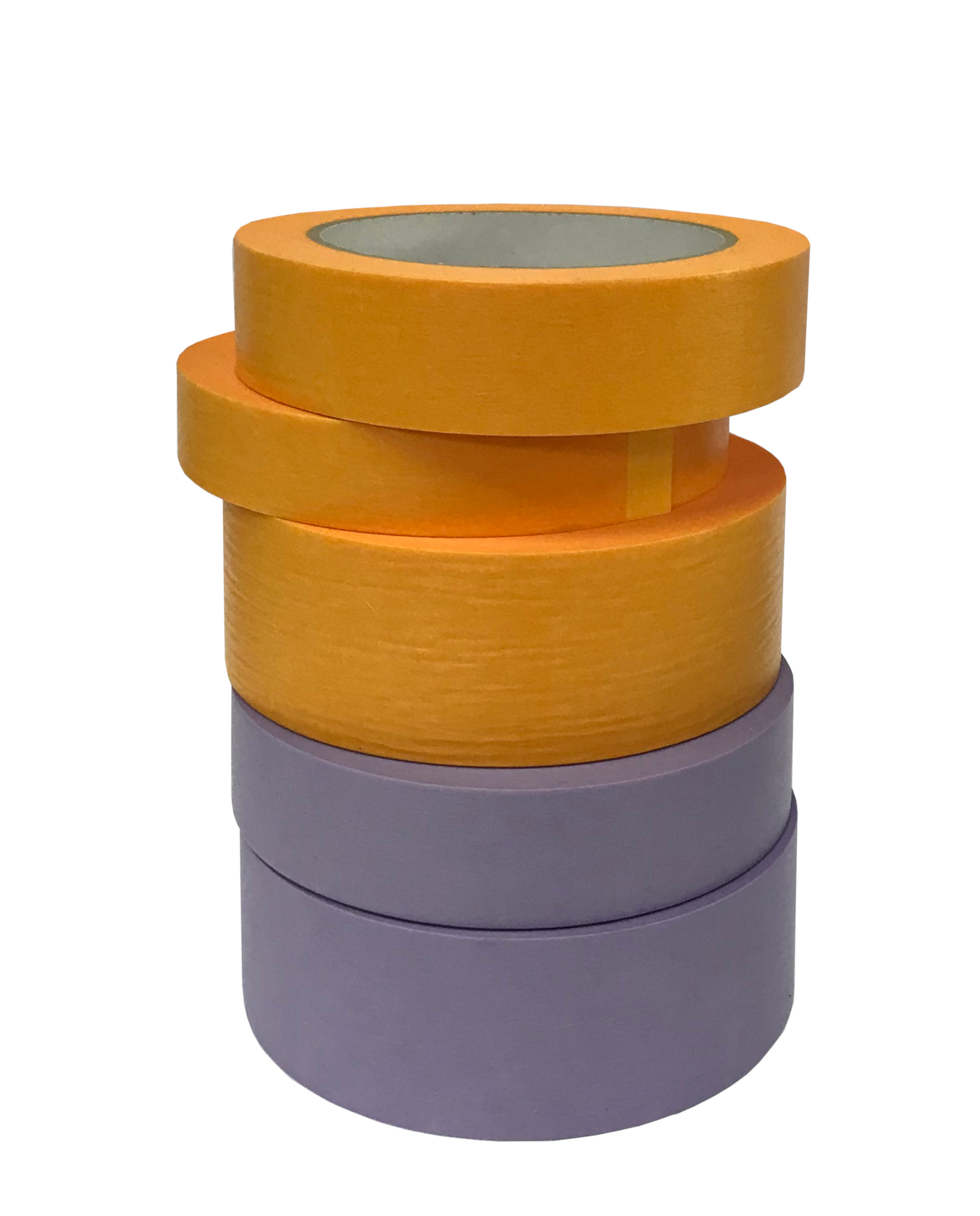 Yellow gold Washi gele tape of Violet lila Washi (delicate) tape per rol