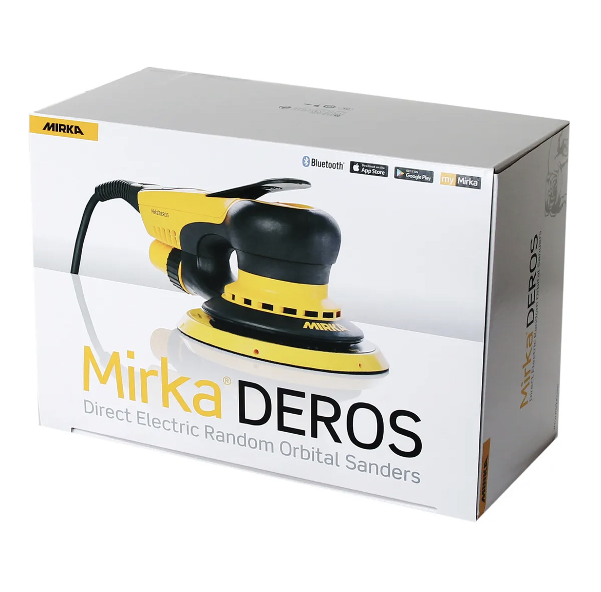Mirka DEROS 625, 650, 680, 550, 325 of 350 CV electrische lichtgewicht handpalmschuurmachine met Bluetooth + GRATIS schijven schuurpapier