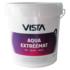 Vista Aqua Extreemat extreem diep (Edel) matte witte muurverf voor binnen per 12,5 liter - aantrekkelijke staffelprijzen