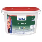 RELIUS R1 Pro zeer goed dekkende schrobvast klasse 1 extra matte Duitse muurverf met lange open tijd voor binnen o.a. plafonds per 10 liter