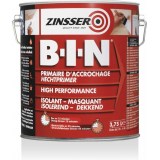 ZINSSER® B-I-N sneldrogende hoogdekkende grondverf voor binnen en buiten om na 45 minuten hardnekkige vlekken over te schilderen