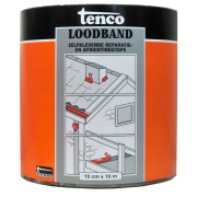 Touwen Tenco Dakfix Loodband SBS zelfklevende polyethyleen tape voor het waterdicht afwerken en afdichten van scheuren en naden op dakbedekking, metaal, beton, PVC en zink