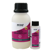 NCoat Transparante 2-K permanente anti-graffiti 2-componenten coating voor niet-zuigende ondergronden per set 0,5 kg