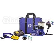 Graco Ultra QuickShot op 20V DeWalt-batterij voor watergedragen en solvent in krappe ruimtes in tas met 2 x DeWalt accu, lader, 2 filters en 2 laktips