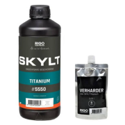 RIGOSTEP SKYLT 2K Ultramat Lak TITANIUM voor kleurverdieping van donkere houtsoorten set inclusief verharder #5550 set van 1000ml