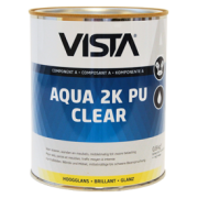 Vista Aqua 2K PU Clear transparante lak voor wanden en vloeren HOOGGLANS of ZIJDEGLANS per set inclusief verharder