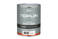 TOPLIN #2520 AQUA AFLAK HOOGGLANS (voorheen Aquamarijn LINOLUX GLANS glansverf Aqualin) watergedragen oplosmiddelvrije glansverf aflak