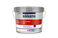 Sikkens Alphatex IQ (zijdeglans) of IQ mat (mat) buitenmuurverf lichte kleur uit wit