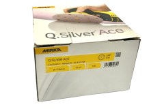 Mirka Q.Silver Ace schijven 150 mm MH met 8 + 6 + 1 + 22 gaten of multi-hole 121 gaten per 100 stuks