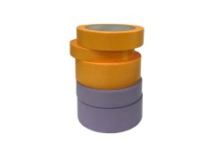 Yellow gold Washi gele tape of Violet lila Washi (delicate) tape per rol