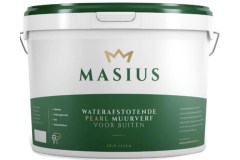 MASIUS® waterafstotende afparelende matte pearl buitenmuurverf op basis van siliconenhars voor buiten per 12,5 liter