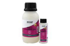 NCoat Transparante 2-K permanente anti-graffiti 2-componenten coating voor niet-zuigende ondergronden per set 0,5 kg