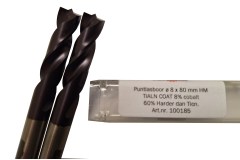 Mahotec Puntlasboor 8 x 44 mm Hard-Metaal 8% cobalt TiALN COAT
