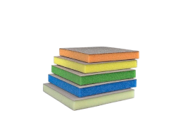 Colad of Indasa Foam sanding pads flexibel schuurmateriaal