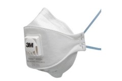 3M 09322+ Auro Extra Comfortabele professionele fijnstofmaskers met uitademventiel Klasse FFP2 met elastieken achter het hoofd - per doos van 10 stuks