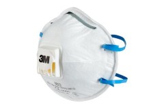 3M 8822 Comfortabele professionele fijnstofmaskers met uitademventiel en elastieken achter het hoofd - stofklasse FFP2 per 10 stuks