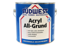 Sudwest ACRYL watergedragen Allgrund U51 grondverf en hechtlaag voor hout, ijzer, zink, kunststof en aluminium 2500ml