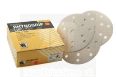 Indasa Rhynogrip PLUS Line klittenband discs schuurschijven 150mm met 8 + 6 + 1 per 50 schijven
