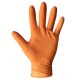 Chemsplash Pumagrip 4070 Oranje ongepoederde disposable nitrile handschoenen met nopjes voor extra grip bij vasthouden van gereedschap per 50 stuks - PROMO 4 + 1 GRATIS