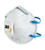 3M 8822 Comfortabele professionele fijnstofmaskers met uitademventiel en elastieken achter het hoofd - stofklasse FFP2 per 10 stuks